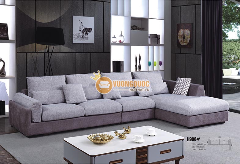 Sofa phòng khách cao cấp bằng vải BLLH908